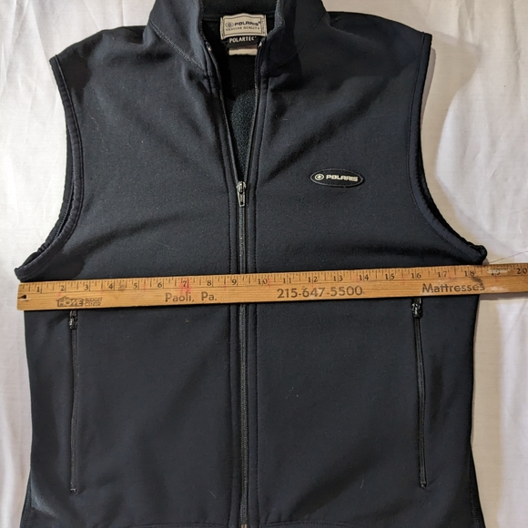 Polaris women's black zippered high neck sweater vest size medium USA - Picture 7 of 8